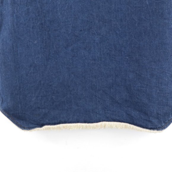 Vintage Faux Shearling Denim Jean Vest Jacket USA - Picture 9 of 9